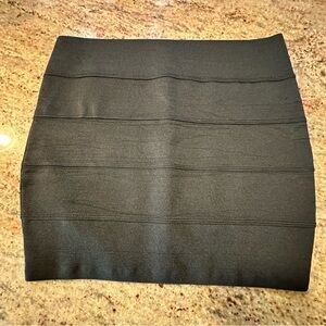 Romeo & Juliet Couture Black Horizontal Bandage Mini Skirt